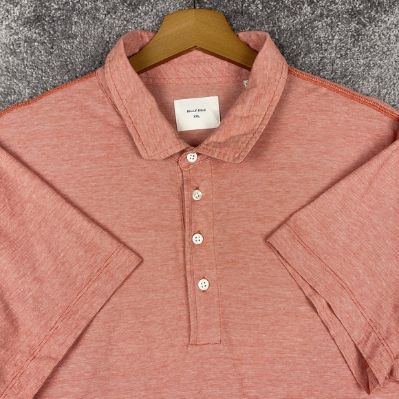 Billy Reid Other - Billy Reid Pensacola Polo‎ Shirt Men's XXL Designer Organic Cotton Orange Preppy